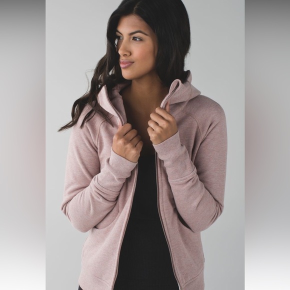 Heathered pink lululemon full length scuba - size 10 - Picture 3 of 10